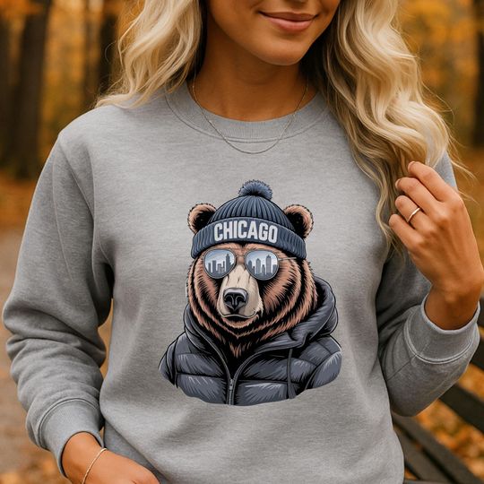 Vintage Chicago Bears 90s Football Mascot Sweatshirt for Men and Women, Retro Football Fan Gift