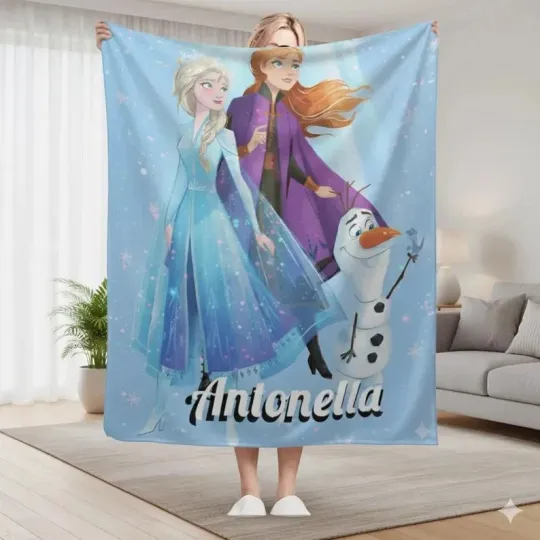 Discover Personalized Disney Frozen Princess Fleece Blanket