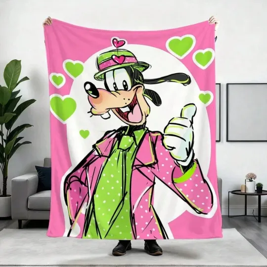 Discover Disney Fuzzy Goofy And Friends Fleece Blanket