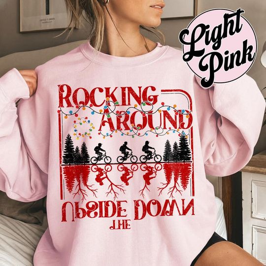Discover Stranger Xmas Sweatshirt, Rocking Around The Upside Down Shirt, Sci-Fi TV Show Holiday Gift 101225HC15