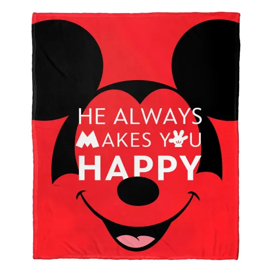Discover Disney D100 He Makes You Happy Disneyland Fleece Blanket