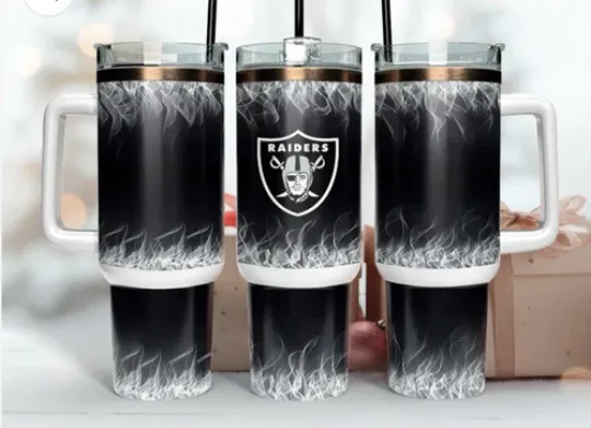 Las Vegas Raiders Football 40oz Tumbler
