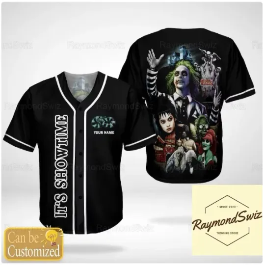 Custom Beetlejuice Baseball Jersey Shirt