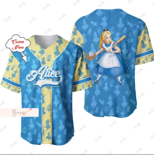 Discover Alice In Wonderland 3D Baseball Jersey Shirt Halloween Gift Best Price Us Size