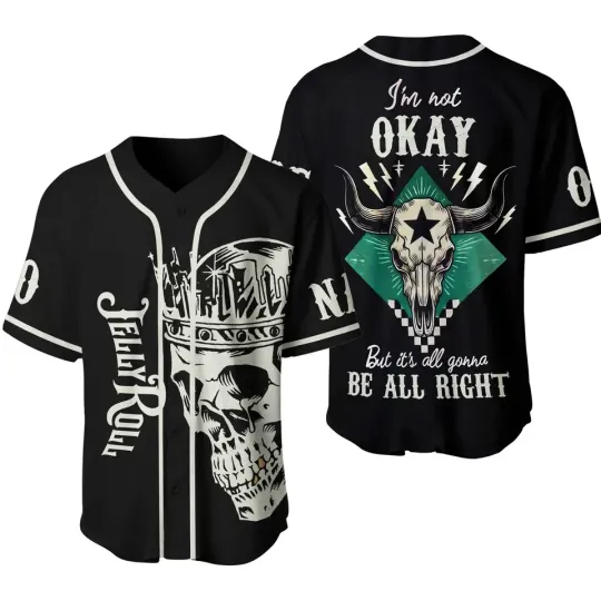 Custom Name Number Jelly Roll Baseball Jersey for Fan Tour 2025