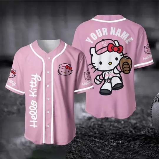 Discover Hello Kitty Baseball Jersey Shirt for Women, Custom Gift