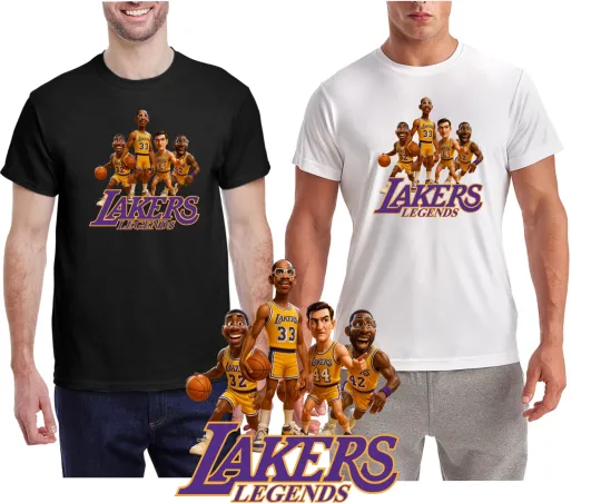 Discover NEW / Los Angeles Lakers Basketball Legends T-Shirt