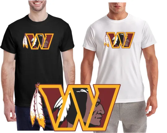 Discover New / Washington Redskins Logo Combo / Quality Wicking T-Shirt
