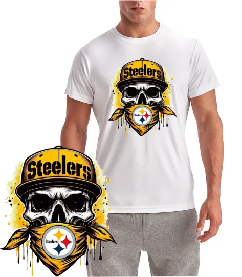 Discover NEW WITH TAGS / Pittsburg Steeler Skull / quality wicking t shirt