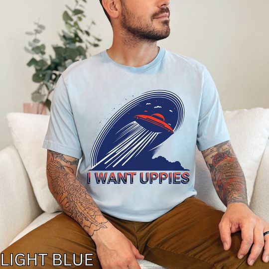 Discover Uppies UFO T-Shirt Vintage Science Fiction Shirt for Neurodivergent Gift