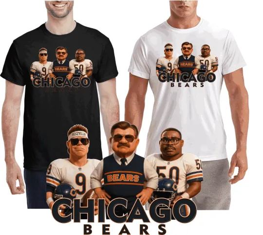 Discover New With Tags/Chicago Bears Football Legends T-Shirt / TriDri Performance Shirt