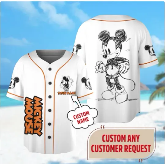 Discover Personalized Mickey Mouse Baseball Jersey Shirt