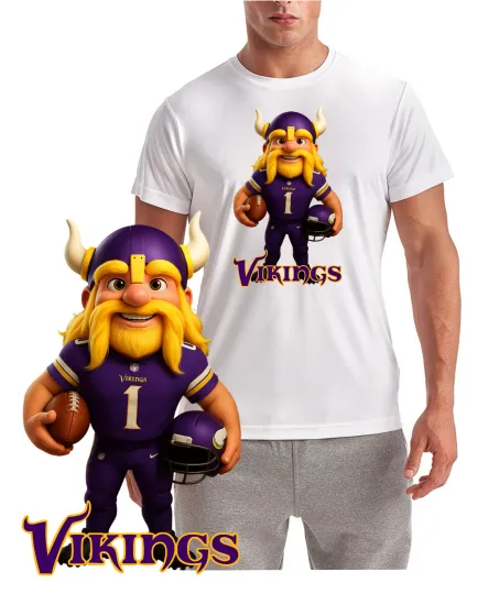 New  / Minnesota Vikings Mascot T-shirt / T Shirt