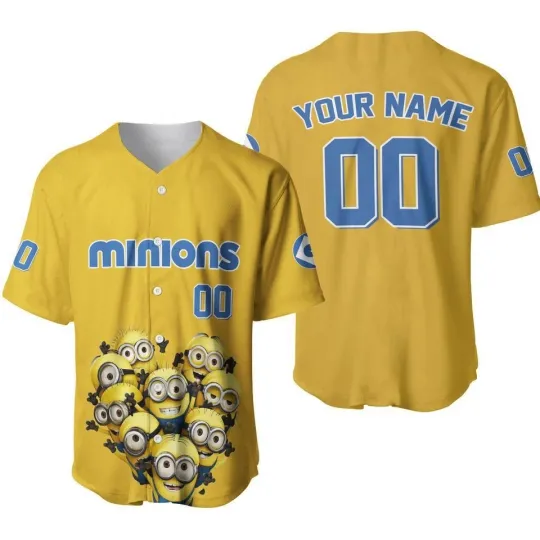 Discover Personalized Minions Baseball Jersey, Trending Gift for Him