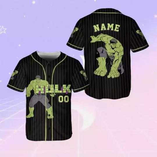 Discover Personalized The Incredible Hulk Superhero Baseball Jersey Shirt