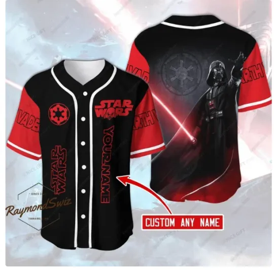 Discover Personalized Darth Vader Baseball Jersey Shirt