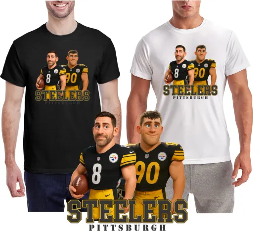 Discover New / Pittsburgh Steeler Rogers, Watt Tee / Quality Wicking T-Shirt