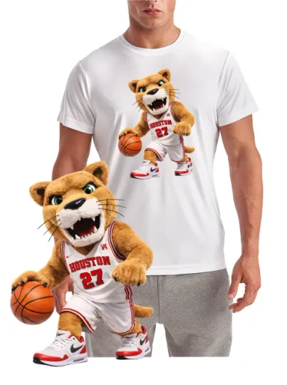 Discover New / University of Houston Basketball Mascot  T-Shirt