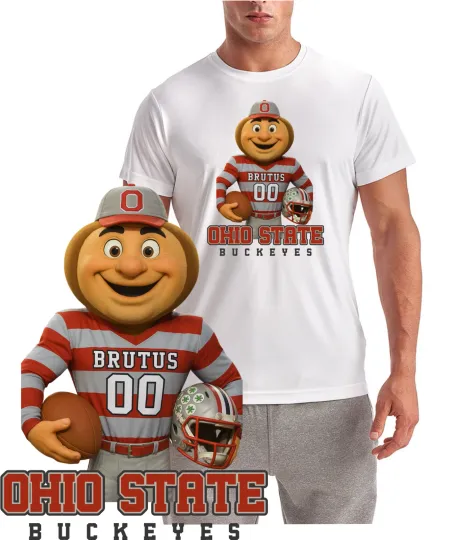 Discover New / Ohio State Buckeyes Brutus Cartoon T-Shirt