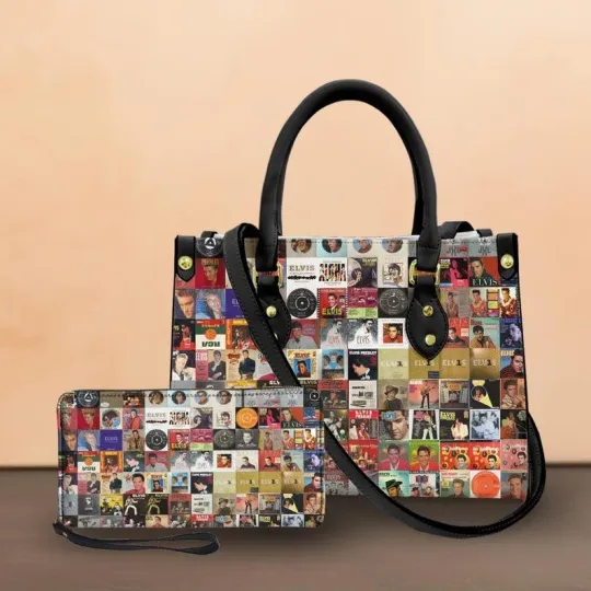 Discover Elvis Presley Album Women Leather Handbag,Elvis Presley Lover Handbag,Elvis Pres