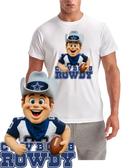 Discover New / Dallas Cowboys Mascot ROWDY T-Shirt / Performance Shirt