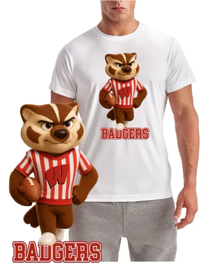 Discover NEW  / Wisconsins Badge Mascot T-shirt