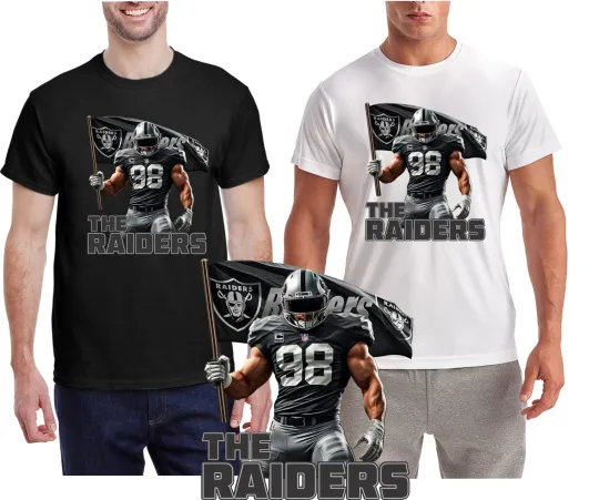 New / Las Vegas Raiders Flag Tee / T shirt
