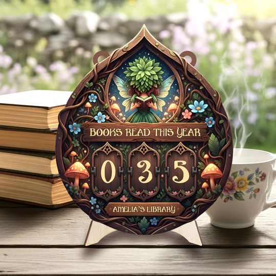 Discover Custom Book Tracker Sign, Fairycore Cottagecore Decor, Books Read Tracker, Books Read This Year, Book Counter, Reader Gift, Book Lover Gift