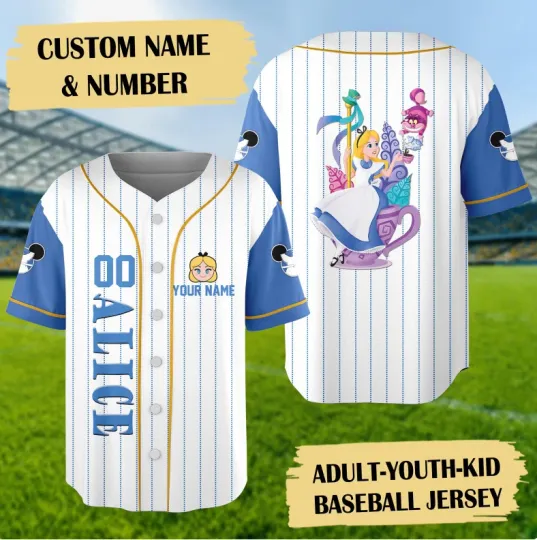 Discover Personalized Alice The Wonderland Baseball Jersey Shirt