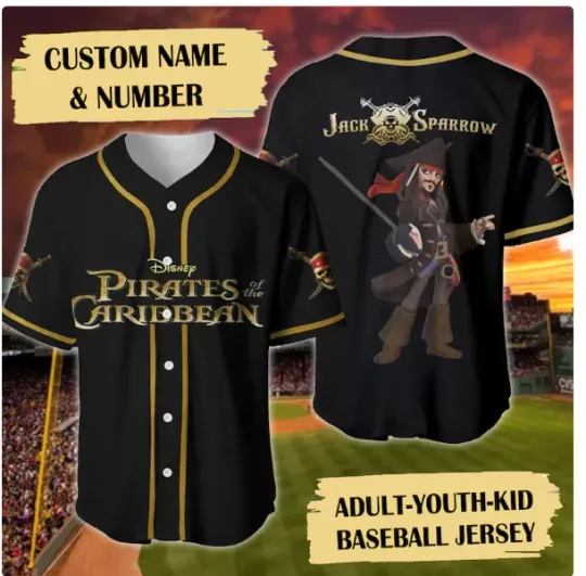 Discover Famous Captain Pirate Character Baseball Jersey Shirt