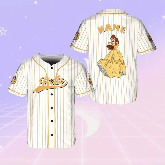Discover Personalized Princess Belle True Beauty Baseball Jersey Shirt
