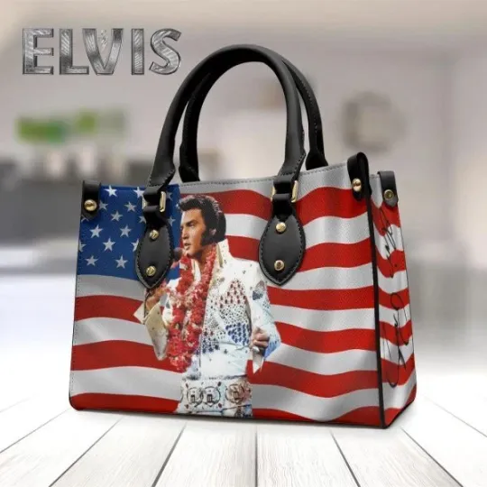 Discover Elvis Presley Leather HandBag, Music Leather Handbag, gift for Fans