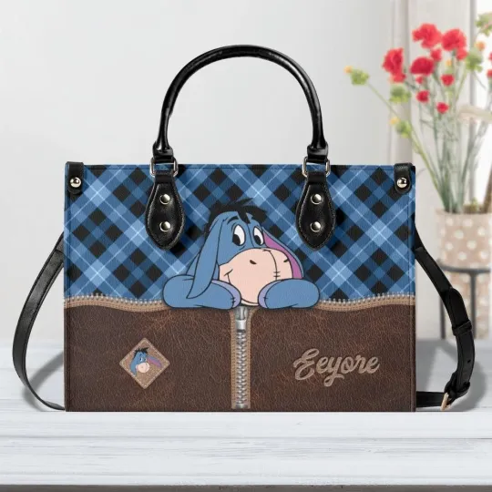 Discover Eeyore Leather Handbag, Winnie the Pooh Purse, Cute Disney Shoulder Bag Gift