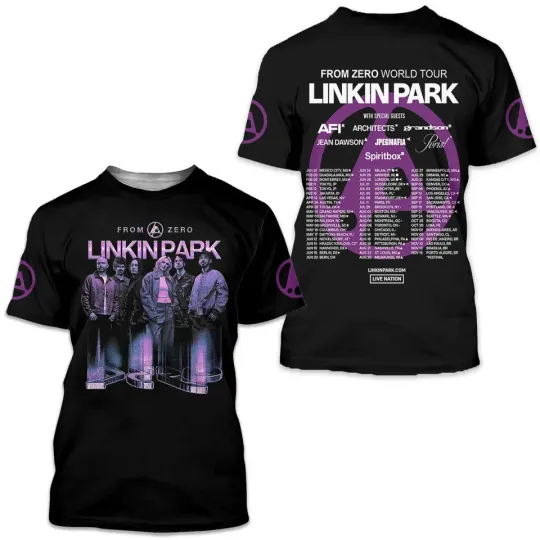 Linkin Park From Zero World Tour 2025 3D T-Shirt