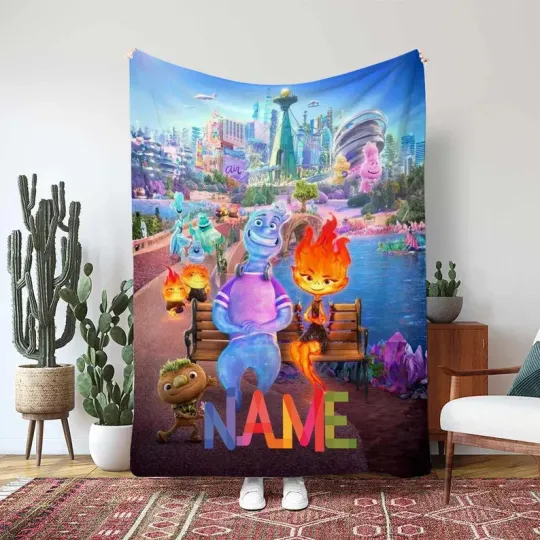 Discover Disney Elemental Fleece Bed Custom Blanket Gift For Fan, Kids