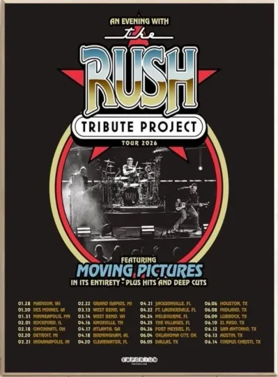 Discover The RUSH Tribute Project Tour 2026 Poster