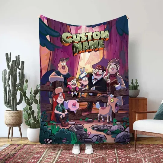 Discover Disney Gravity Falls Bill Cipher Fleece Bed Custom Blanket Gift For Fan, Kids