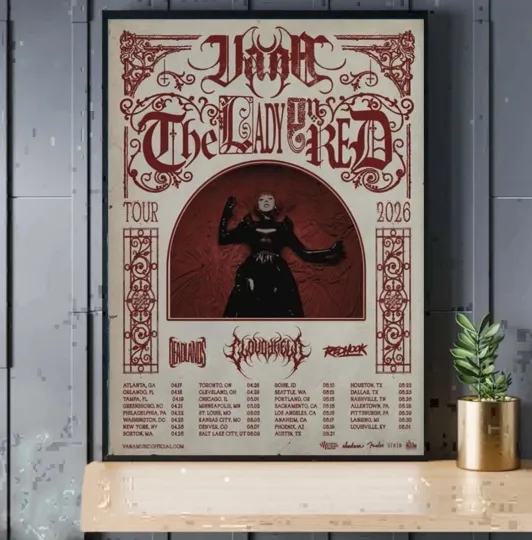 Discover Vana The Lady Red Tour 2026 Poster