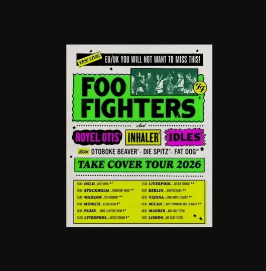 Discover The FF Band Fighters 2026 – Take Cover Tour Poster