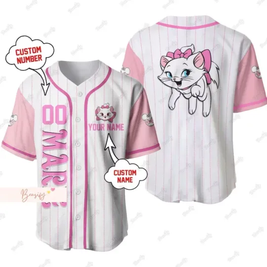 Discover Marie Cat Baseball Jersey Shirt