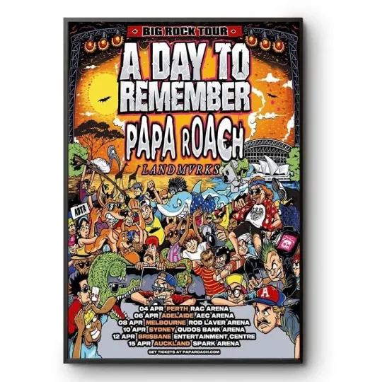 Discover To Remember & Papa Roach & Landmvrks April Tour 2026 Poster