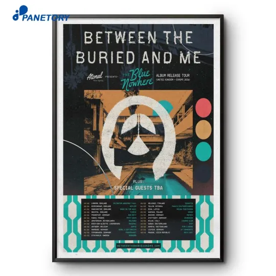 Discover Between The Buried And Me UK-Europe Tour 2026 Poster Home Decor, Wall Art