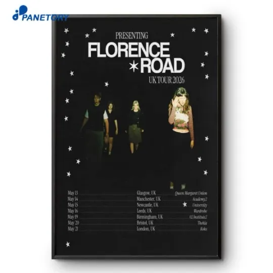 Discover Florence Road UK 2026 Tour Poster Home Decor, Wall Art, No Frame, Fan Gift
