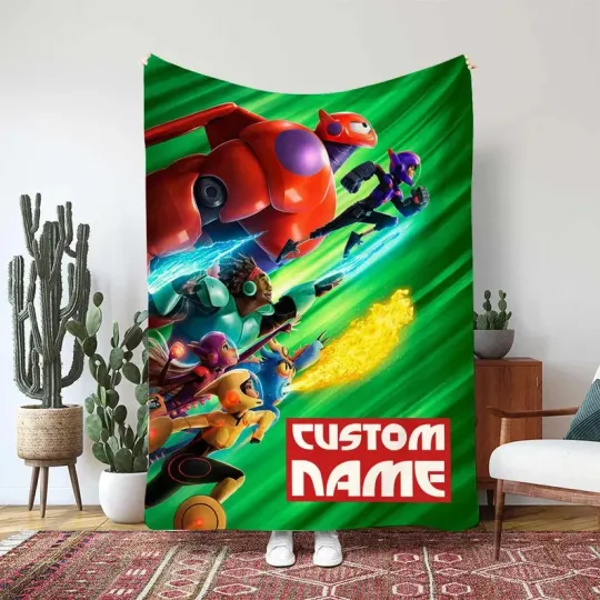 Discover Disney Baymax Fleece Bed Custom Blanket Gift For Fan, Kids
