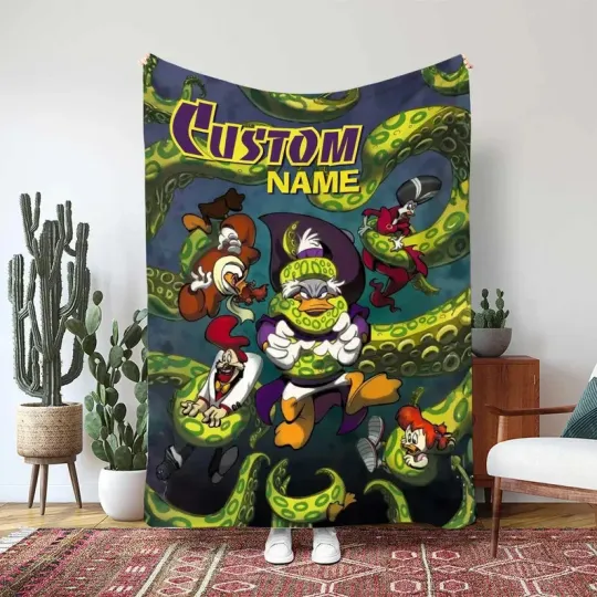 Discover Disney Darkwing Duck Fleece Bed Custom Blanket Gift For Fan, Kids