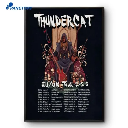Discover Thundercat EU-UK 2026 Tour Poster Home Decor, Wall Art, No Frame, Fan Gift