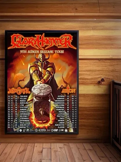 Discover Gloryhammer 5th Album Release Tour 2026 UK And Europe Schedule Dates Poster