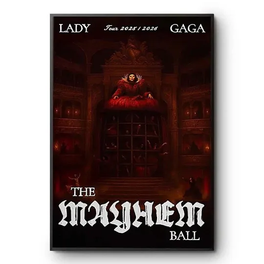 Ld ga – The Mayhem Ball Tour 2025–2026 at Opera Haus, Unframed Poster