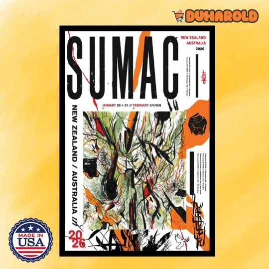 Discover SUMAC Band New Zealand And Australia Tour 2026 Poster Home Decor, Wall Art