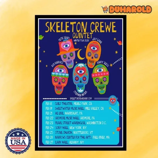 Discover Sk3leton Crewe Winter Tour 2026 Poster Home Decor, Wall Art, Fan Gift